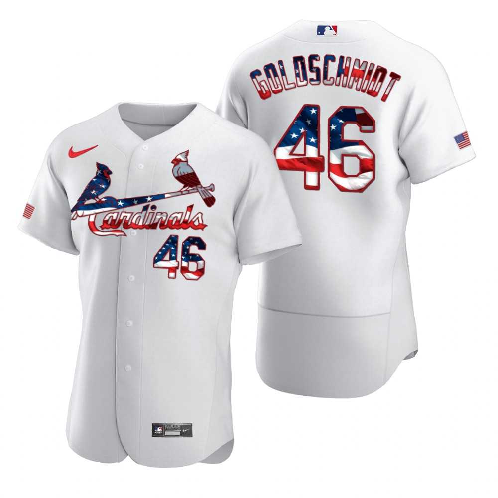 Cardinals 46 Paul Goldschmidt White USA Flag Fashion Nike Cool Base Jersey Dyin,We sell and wholesale Cardinals 46 Paul Goldschmidt White USA Flag Fashion Nike Cool Base Jersey Dyin on line form chian!